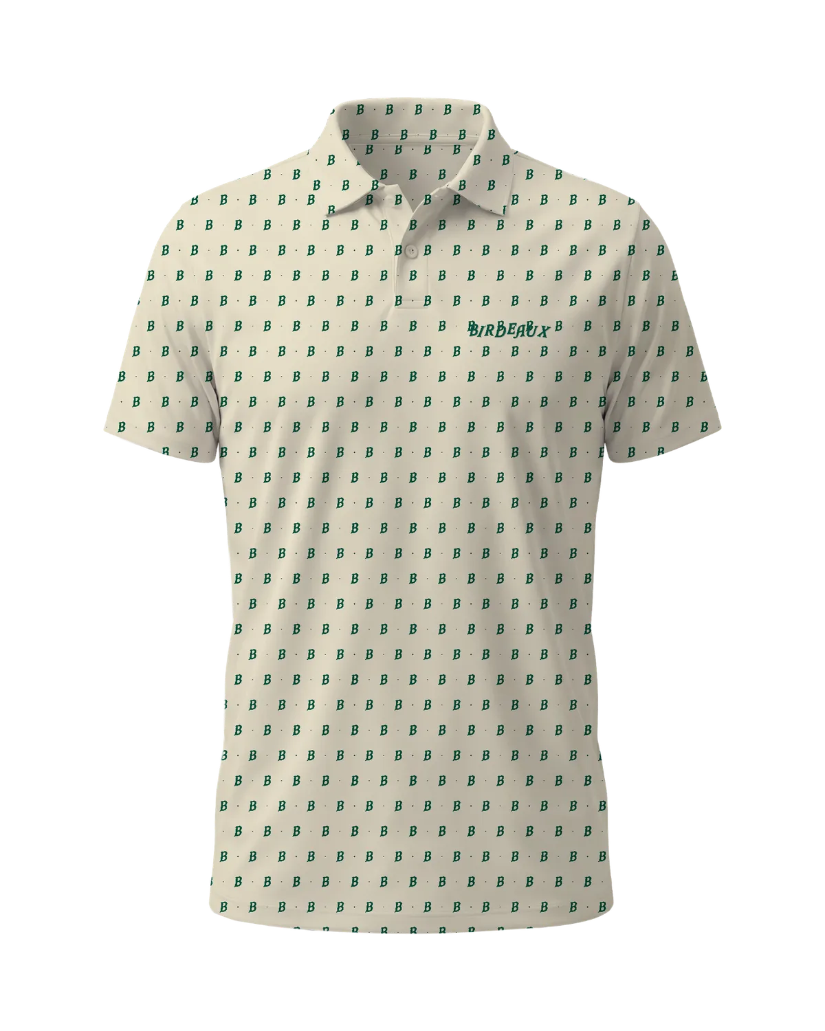 A foulard polo with a small mark and a fine dot